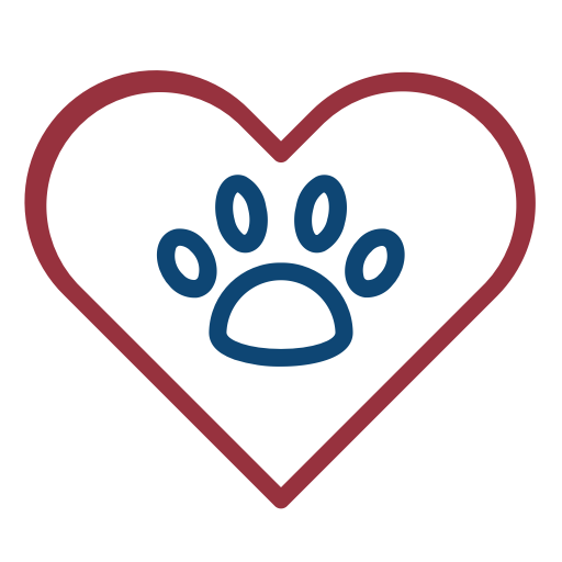 heart with paw icon